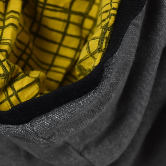 Gray full zip hoodie  with contrasting ribbing 4T - Picture 8 of 9